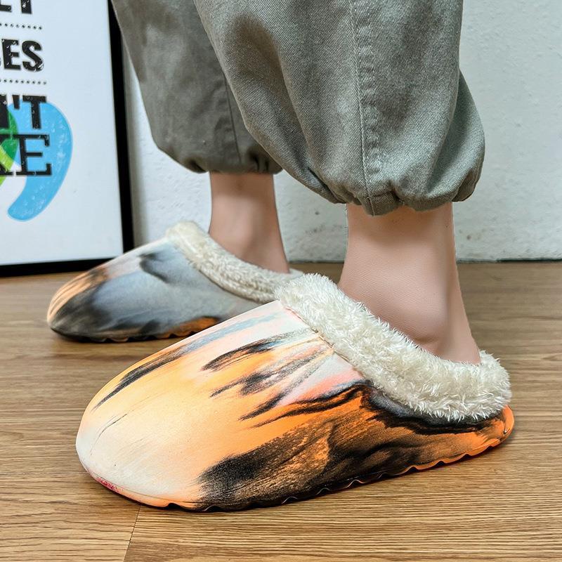 Waterproof Anti-skid Plush Couple's Cotton Shoes