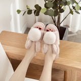 Winter Cartoon Indoor Thick-soled Warm Plush Cotton Shoes Rabbit Fleece Slippers