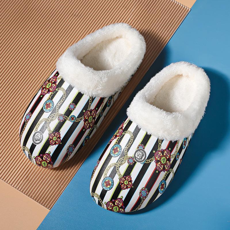 Waterproof Anti-skid Plush Couple's Cotton Shoes