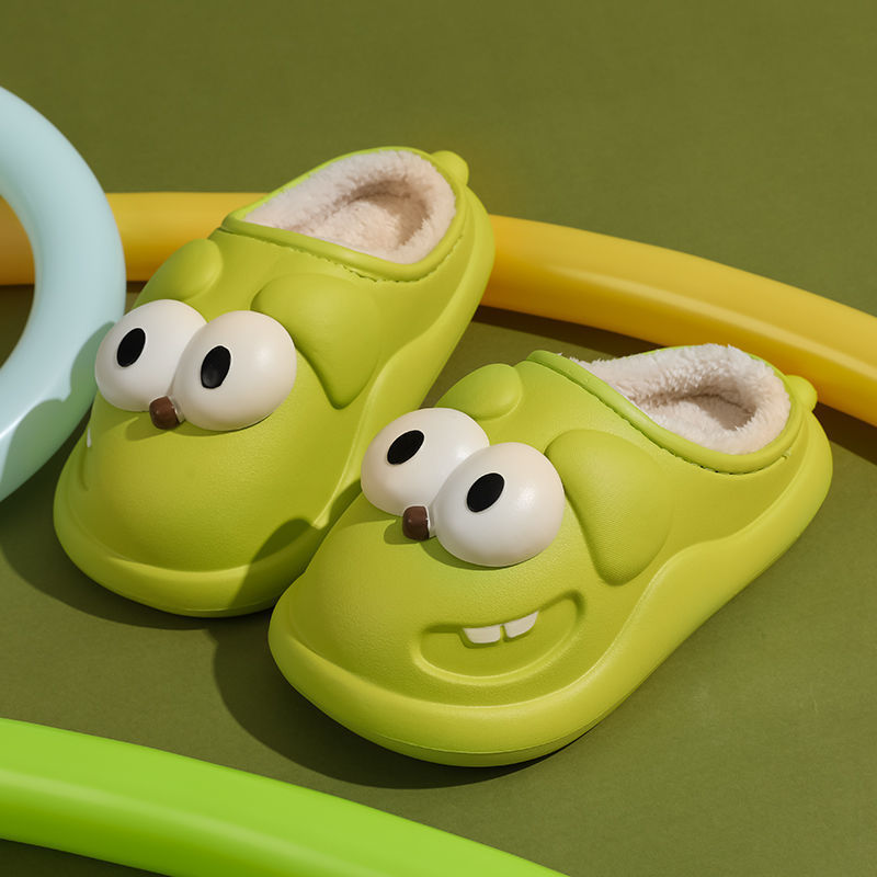 Cotton Slippers Big Eye Dog Cartoon Indoor Platform