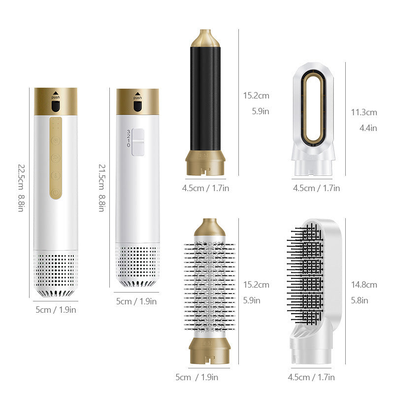 Brosse Électrique 4 en 1 – Boucler, Lisser, Sécher & Donner du Volum