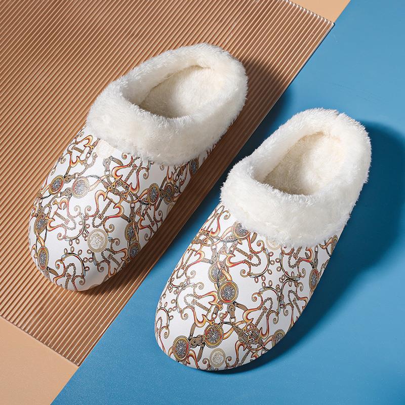 Waterproof Anti-skid Plush Couple's Cotton Shoes