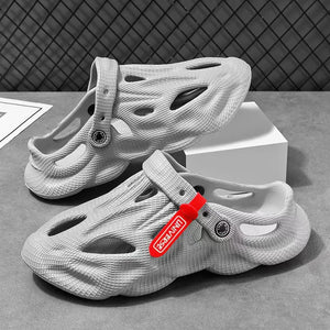 Coconut Slippers Couple Summer Dual-use Closed Toe Beach Hole Shoes