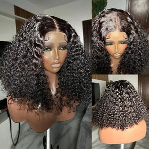 Curly Short Bob Human Hair Wigs 13x4 13X6 HD Lace Frontal Wig Brazilian Deep Wave 5x5 Closure Wig For Women Pre Plucked