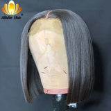 Ash Blonde Color Transparent 180% Density Full 13X4 Lace Frontal Wig Human Hair Blonde Short Bob Human Hair Wig for Women