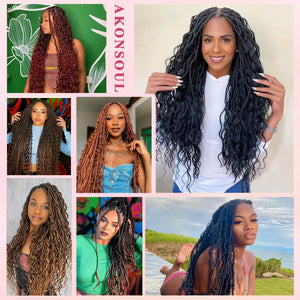 Malaika Color Deep Wave Bulk Human Hair for Braiding 4/27# No Weft Virgin Hair Curly Human Hair Extensions for Boho Braids