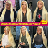 613 13x4 Lace Front Wig Human Hair 180 Density 30 Inch Blonde Wig Human Hair 613 HD Lace Frontal Wigs Human Hair Pre Plucked