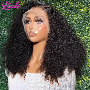 Links Short Bob Wigs Water Curly 13x4 13x6 HD Lace Front Human Hair For Women 220% Brazilian Deep Wave 5x5 Lace Closure Wig