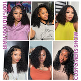 Links Short Bob Wigs Water Curly 13x4 13x6 HD Lace Front Human Hair For Women 220% Brazilian Deep Wave 5x5 Lace Closure Wig