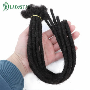 0.4cm Loc Extension Human Hair 8 inch 40 Strands Full Handmade 100% Human Hair Dreadlock Extensions for Men Women