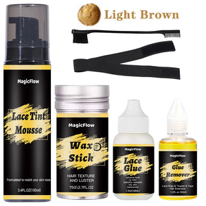 Hair Install Kit Hair Tint Mousse Hair Wax Stick Lace Glue Lace Glue Remover Hair Band Hair Brush