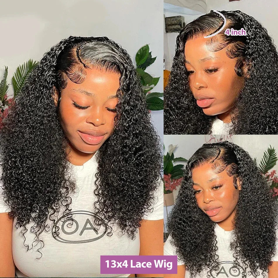 Links Short Bob Wigs Water Curly 13x4 13x6 HD Lace Front Human Hair For Women 220% Brazilian Deep Wave 5x5 Lace Closure Wig