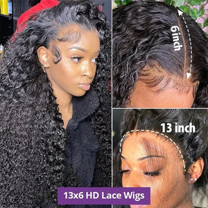 curly wig 100% human hair wigs hd lace wig 13x6 lace frontal wig deep wave water wave cheap wigs on sale for women choice