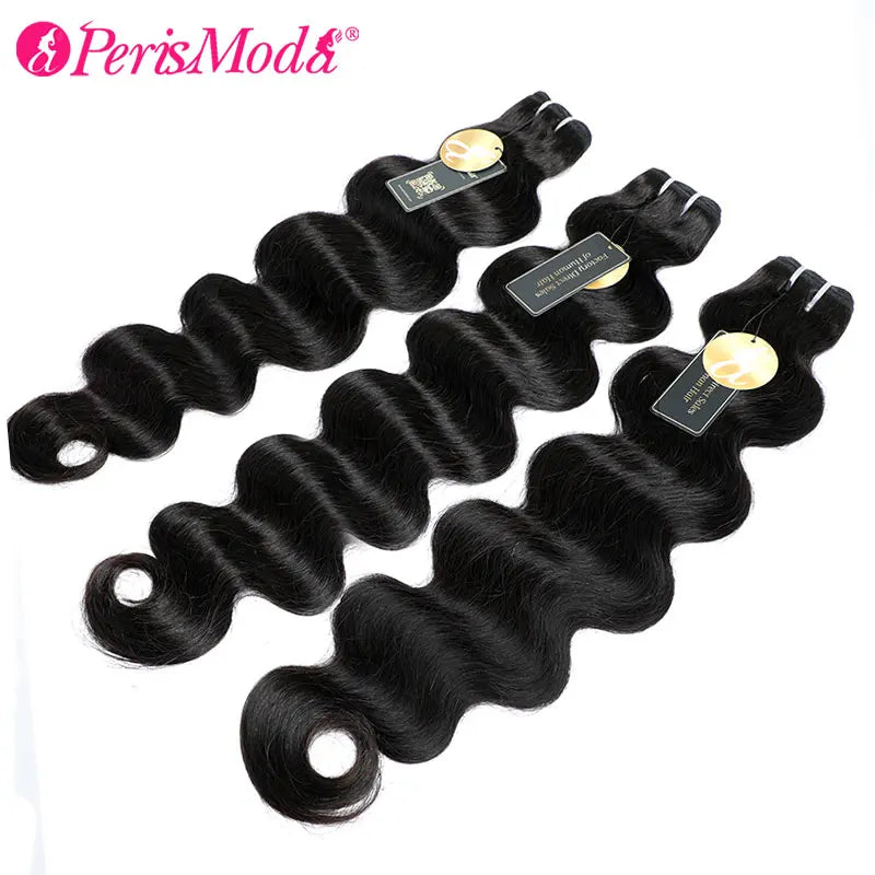 15A PerisModa Body Wave Bundles Human Hair Remy Brazilian Weaving 1/3/4 Pcs Weave Hair 30 Inch Natural Human Hair Extensions