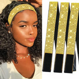 3pcs Elastic Band for Wig Edges Wrap Wig Band Lace Melting Band to Lay Edges Baby Hair Edge Adjustable Wig Melt Bands