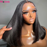 250% Density Straight Bob Wig Lace Front Human Hair Wigs For Women Transparent Full Lace Frontal Wig Human Hair Mureen Hair