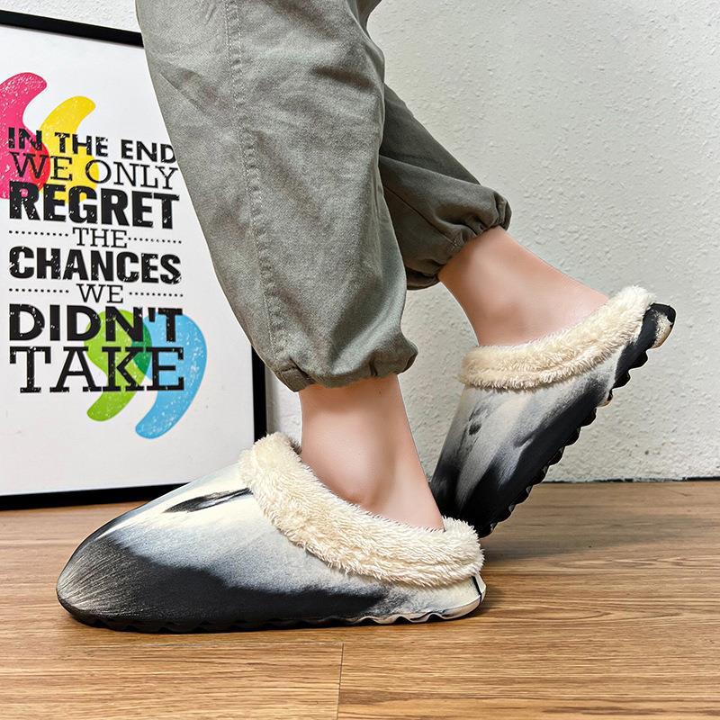 Waterproof Anti-skid Plush Couple's Cotton Shoes